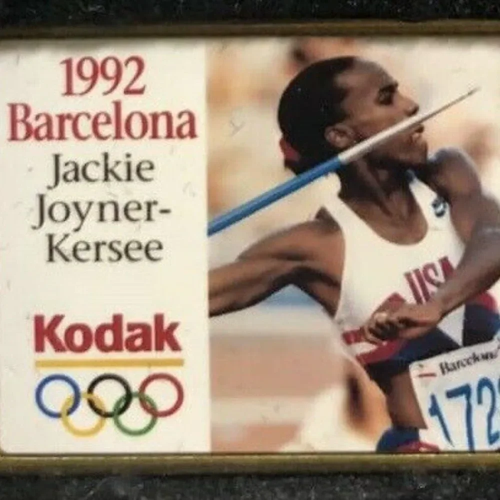 1992 Barcelona Olympics,USA,Jackie Joyner-KERSEE,1995 Kodak Photo Pin & ‘08 card